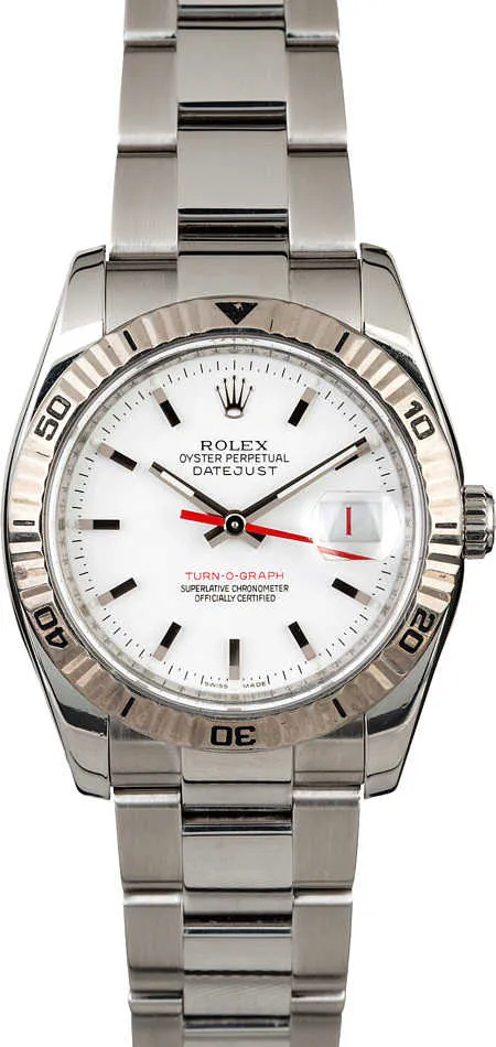 18576111_gnvkonk5ilowvhrv1gprfsh4yyi4.webp Rolex Datejust White Dial on Oyster Ref 116264 with Papers 2005 - Image 1