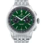 Breitling Premier B01 Green Dial on Bracelet Ref AB0118 with Card 2019
