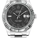 Rolex Datejust II Black Roman Dial on Oyster Ref 116334 with Card (Old Green) 2012