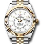 Rolex SkyDweller White Index Dial on D-Link Jubilee Ref 336933 with New Style Card (green) 2023