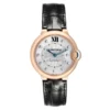 Cartier Ballon Bleu Silver Factory Diamond Dial on Leather Ref 3003/WE902028 with Papers 2012