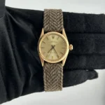 Rolex Oyster Perpetual Champagne Stick Dial on AM Fabric Ref 6549