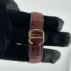 Cartier Cle Silver Roman Dial on Maroon Leather Ref 3854 with Papers 2019 - Image 3