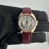 Cartier Cle Silver Roman Dial on Maroon Leather Ref 3947/WGCL0010 with Papers 2016 - Image 2