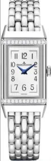 Jaeger-LeCoultre Reverso B/M White Arabic Dial on 5 Row Links Ref 201.8.47 with Manuals Only