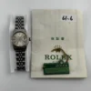 Rolex Oyster Perpetual Date Silver Stick Dial on Jubilee Ref 6924 with Papers 1976 - Image 5