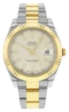 Rolex Datejust II Ivory Stick Dial on Oyster Ref 116333 with Card (Old Green) 2010