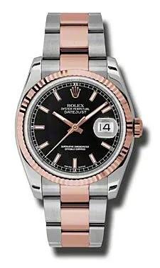 18576336_u5x11jg8483e8qvvfqm7hpdfgarj.webp Rolex Datejust Black Stick Dial on Oyster Ref 116231 - Image 1