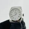 Rolex Oyster Perpetual White Roman Dial on Oyster Bracelet Ref 67480 with Papers 1997 - Image 3