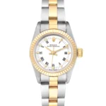 Rolex Oyster Perpetual White Roman Dial on Oyster Ref 67193