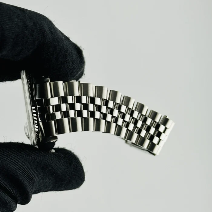 Rolex Datejust Silver Stick Dial on D-Link Jubilee Bracelet Ref. 1601/4 - Image 5