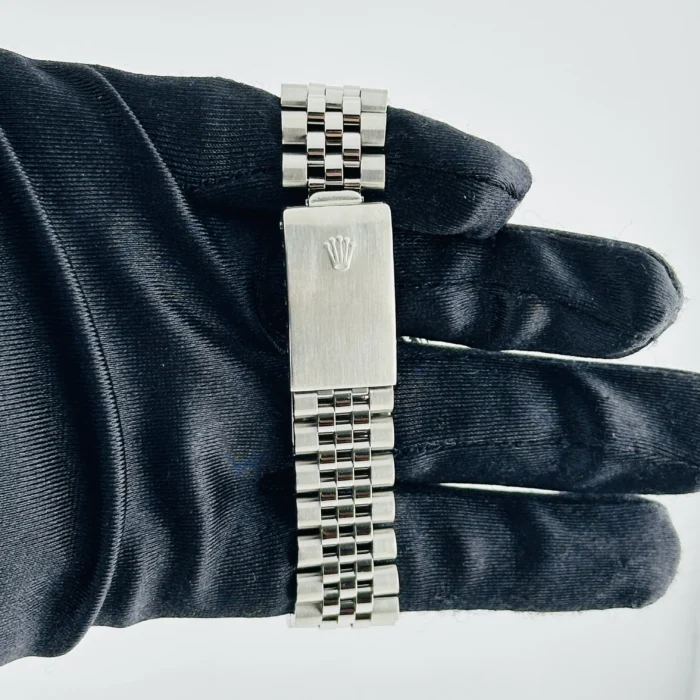 Rolex Datejust Silver Stick Dial on D-Link Jubilee Bracelet Ref. 1601/4 - Image 4