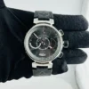Louis Vuitton Tambour Voyage Slate Grey Dial on Leather Strap Ref Q102N with Papers 2011 - Image 2