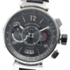 Louis Vuitton Tambour Voyage Slate Grey Dial on Leather Strap Ref Q102N with Papers 2011