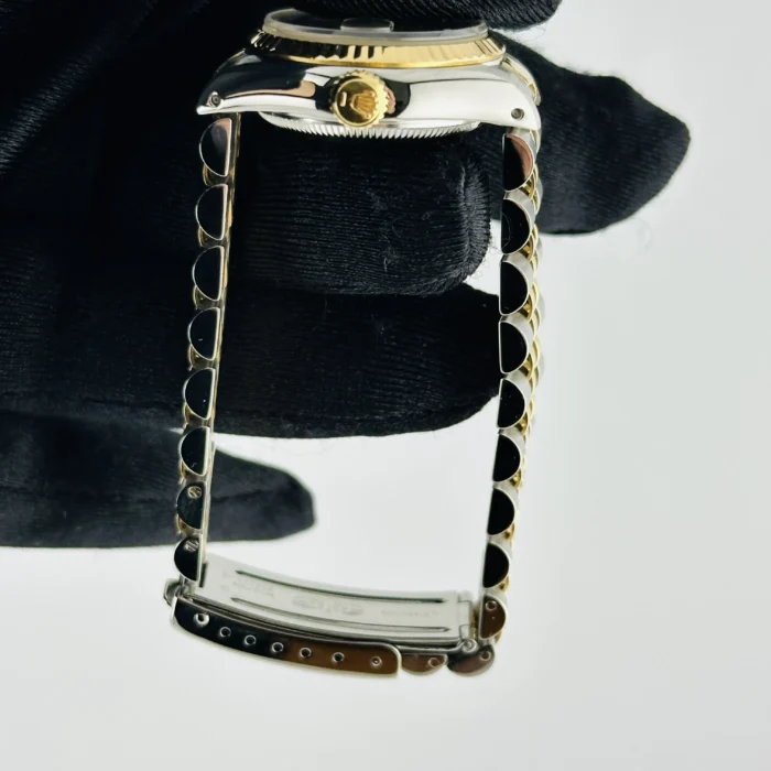 Rolex Datejust Lady Champagne Stick Dial on D-Link Jubilee Ref. 69173 - Image 4