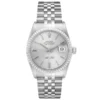 Rolex Datejust Silver Stick Dial on D-Link Jubilee Bracelet Ref 16030