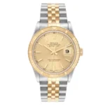 Rolex Datejust Champagne Stick Dial on D-Link Jubilee Bracelet Ref 16263