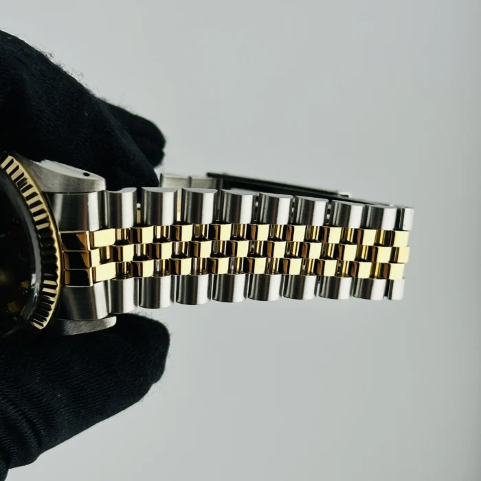 Rolex Datejust Champagne Diamond Factory Dial on D-Link Jubilee Bracelet Ref. 16013G - Image 4