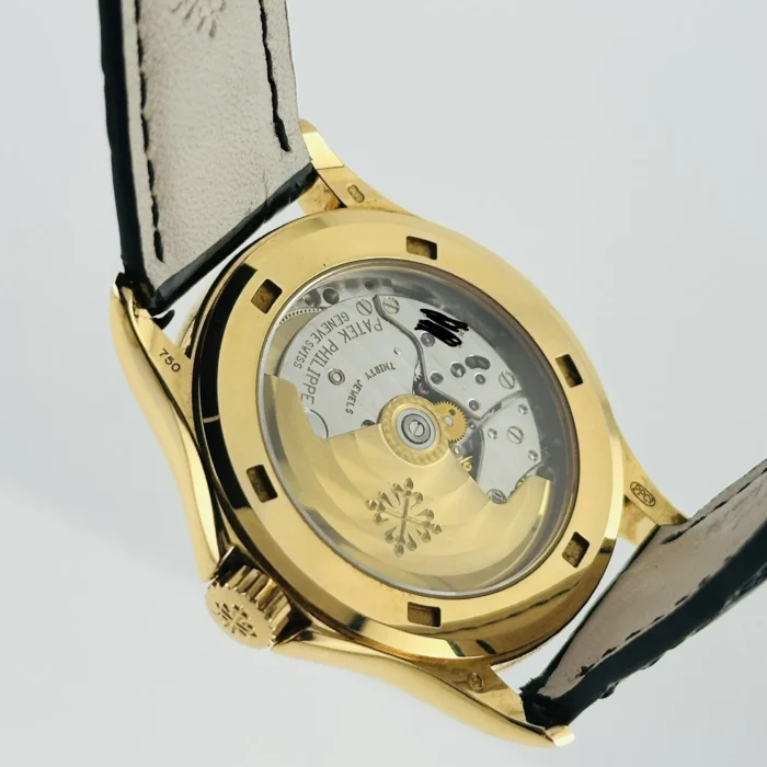 Patek Philippe Calatrava White / Roman Numerals Dial on Leather Band Ref. 5117R - Image 4