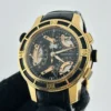 Tiffany & Co. Tri-Retrograde Black / Rose Dial on Leather Band Ref T-57 - Image 3