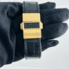 Tiffany & Co. Tri-Retrograde Black / Rose Dial on Leather Band Ref T-57 - Image 4