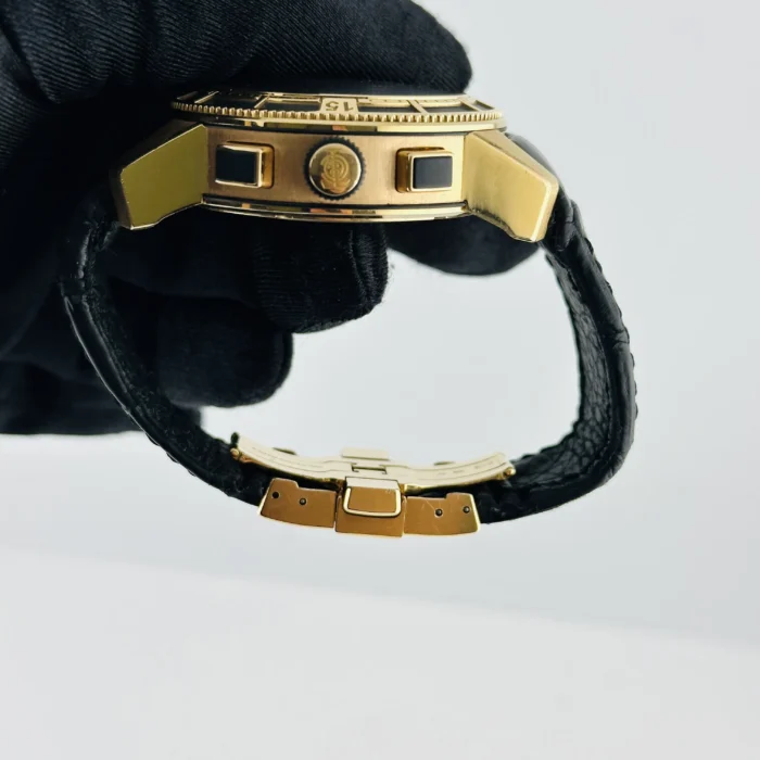 Tiffany & Co. Tri-Retrograde Black / Rose Dial on Leather Band Ref. T-57 - Image 5