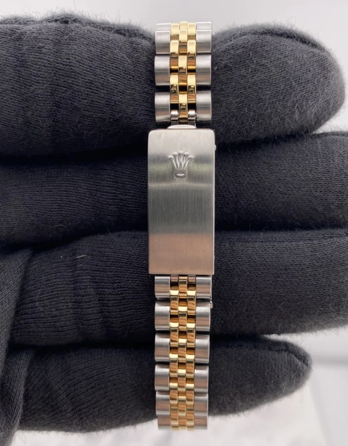 Rolex Datejust Lady Champagne Stick Dial on Jubilee Ref. 69173 with Papers 1986 - Image 4
