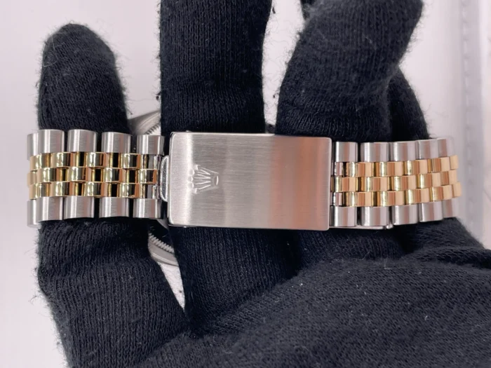 Rolex Datejust Champagne Linen Dial on D-Link Jubilee Bracelet Ref. 16233 - Image 4