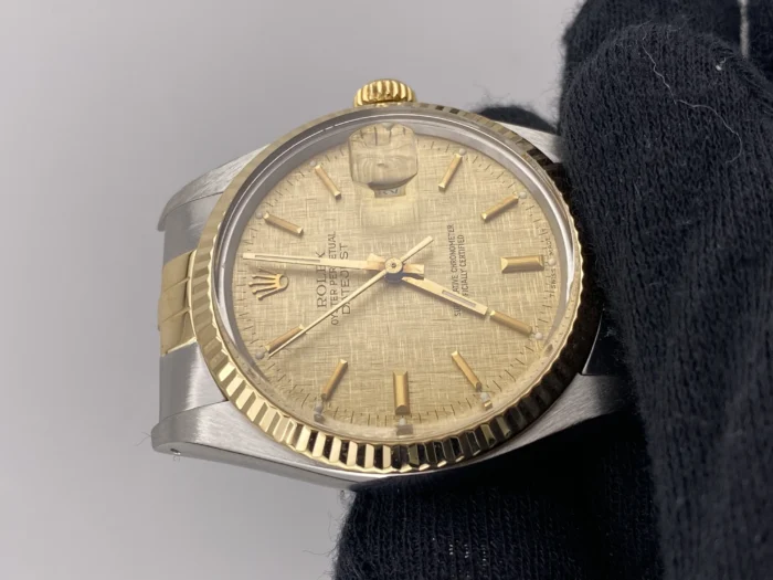 Rolex Datejust Champagne Linen Dial on Jubilee Ref. 16013 - Image 3
