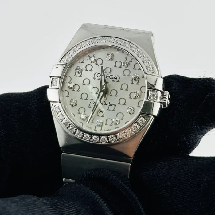 Omega Constellation Silver Diamond Factory Dial on Stainless Steel Bracelet Ref 123.15.24.60.52.001 - Image 3