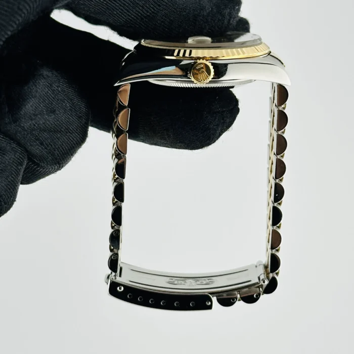 Rolex Datejust Champagne Diamond Factory Dial on D-Link Jubilee Bracelet Ref. 16233G - Image 6