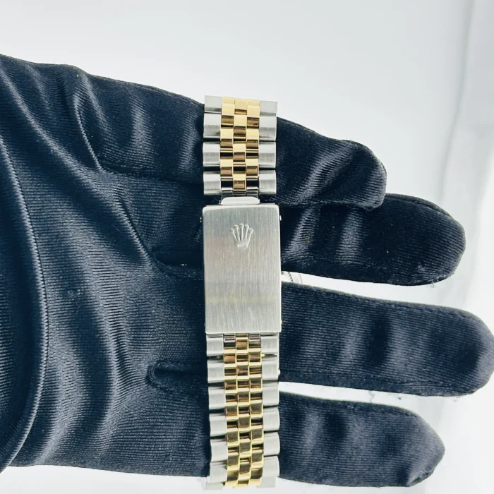 Rolex Datejust Champagne Stick Dial on D-Link Jubilee Ref. 16233 with Papers 1993 - Image 4