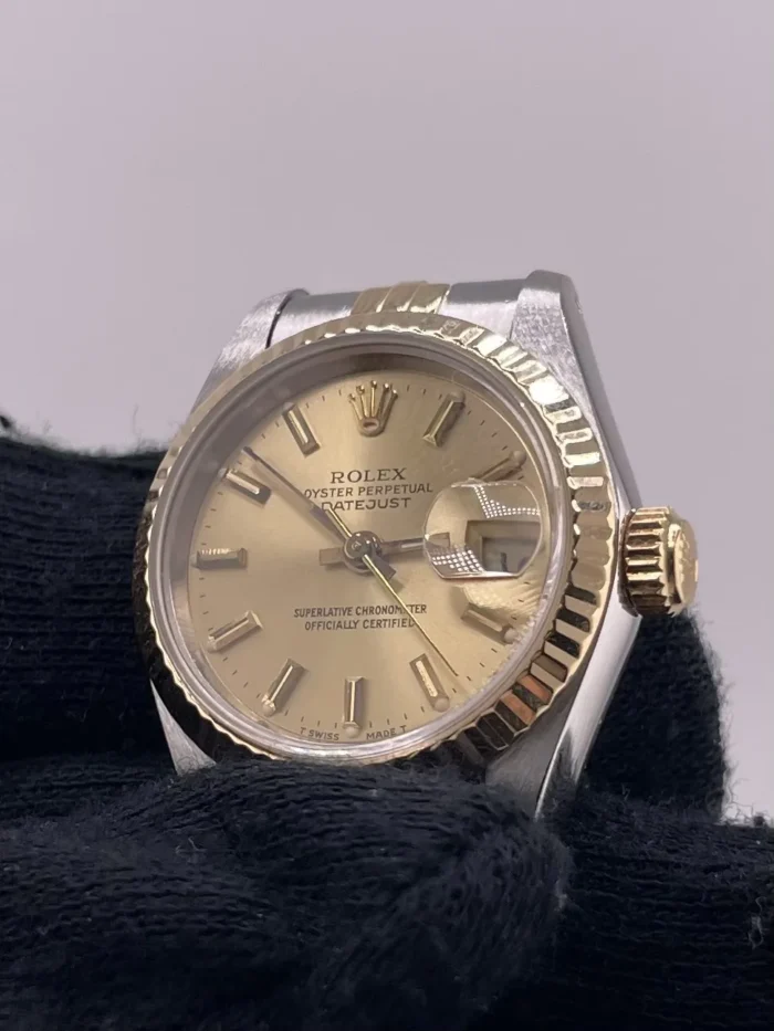 Rolex Datejust Lady Champagne Stick Dial on D-Link Jubilee Ref. 69173 - Image 3