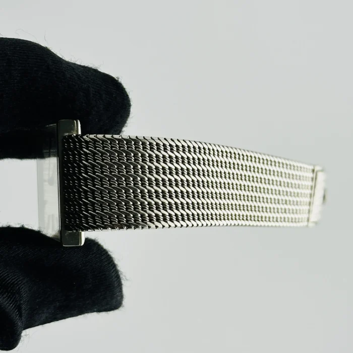 Patek Philippe Gondolo Silver Stick Dial on White Gold Mesh Bracelet Ref. 3430 - Image 4