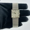 Patek Philippe Gondolo Silver Stick Dial on White Gold Mesh Bracelet Ref 3430