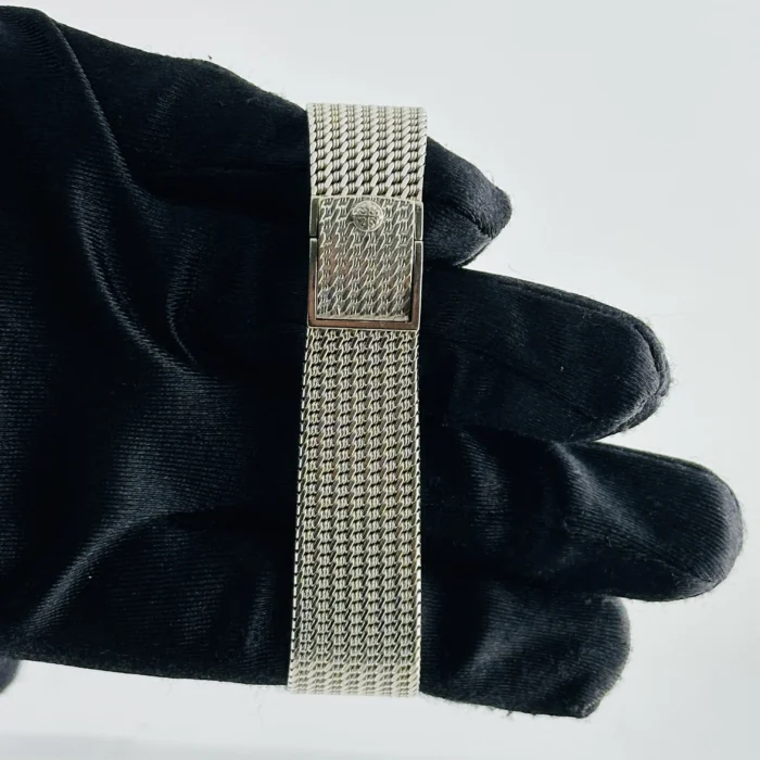 Patek Philippe Gondolo Silver Stick Dial on White Gold Mesh Bracelet Ref. 3430 - Image 3