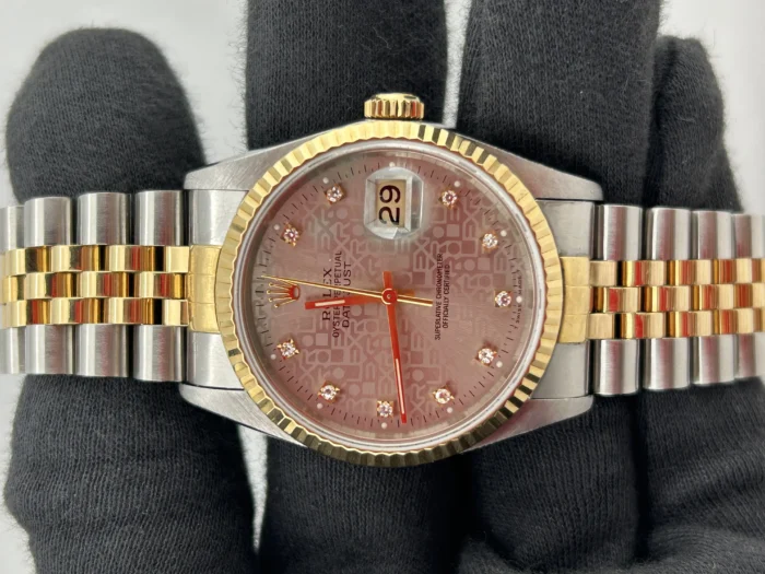 Rolex Datejust Anniversary Factory Diamond Dial Dial on D-Link Jubilee Ref. 16233 - Image 2