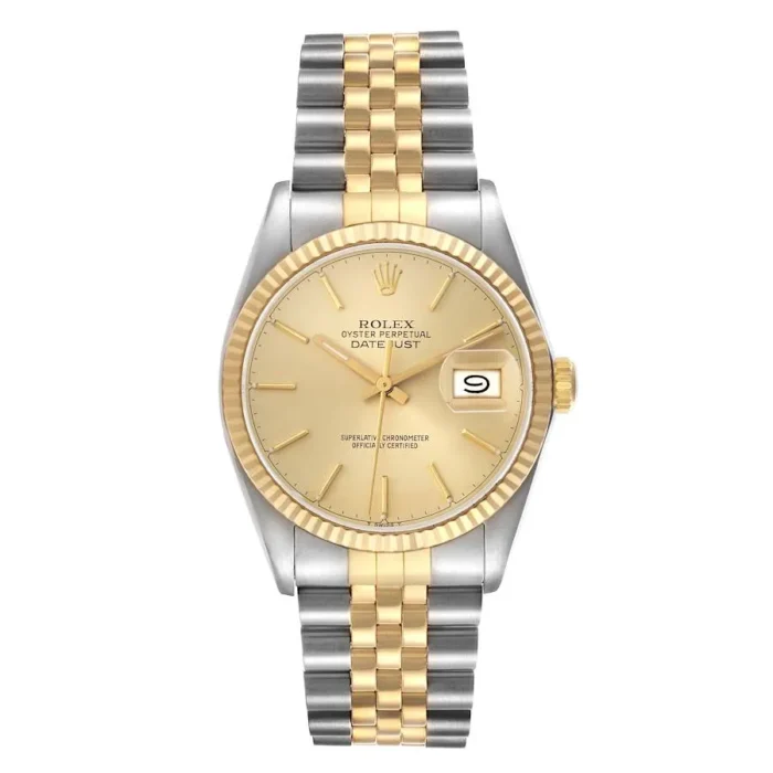 Rolex Datejust Champagne Stick Dial on D-Link Jubilee Bracelet Ref. 16013 - Image 1