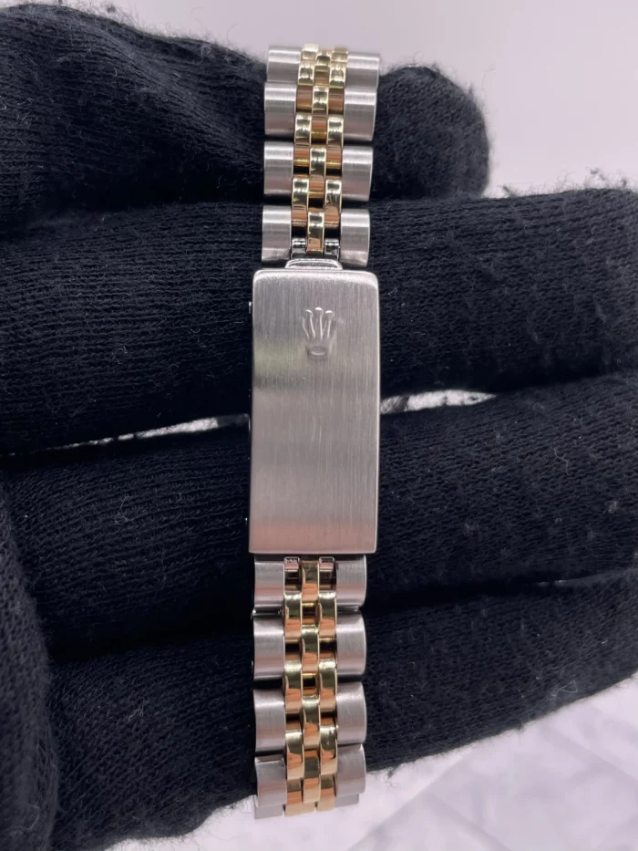 Rolex Datejust Lady Champagne Stick Dial on Jubilee Ref. 69173 with Papers 1985 - Image 4