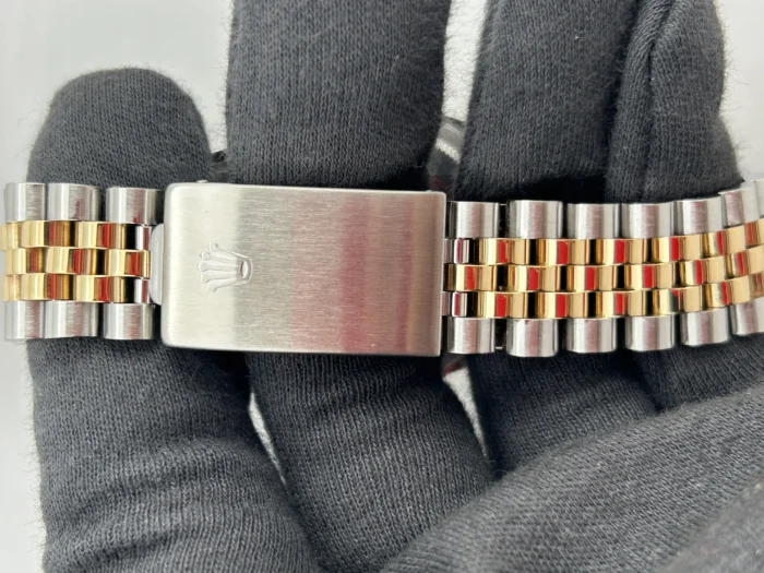 Rolex Datejust Champagne Stick Dial on D-Link Jubilee Ref. 16233 with Papers 1990 - Image 4
