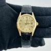Rolex Oyster Perpetual Date Champagne Stick Dial on Generic Leather Band Ref 1503