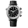 Omega Planet Ocean 600M Black Dial on Leather Band Ref 222.18.38.50.01.001 with Card