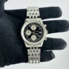 Breitling Navitimer Fighter Black Dial on Stainless Steel Bracelet Ref A13330 with Card 2001 - Image 2
