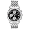 Breitling Navitimer Fighter Black Dial on Stainless Steel Bracelet Ref A13330 with Card 2001
