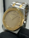 Audemars Piguet Royal Oak Champagne Diamond Tapisserie Dial on 2-Tone Bracelet Ref 56303SA - Image 3