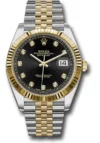 Rolex Datejust 41 Black Diamond Dial on Jubilee Ref 126333 with New Style Card (White) 2016