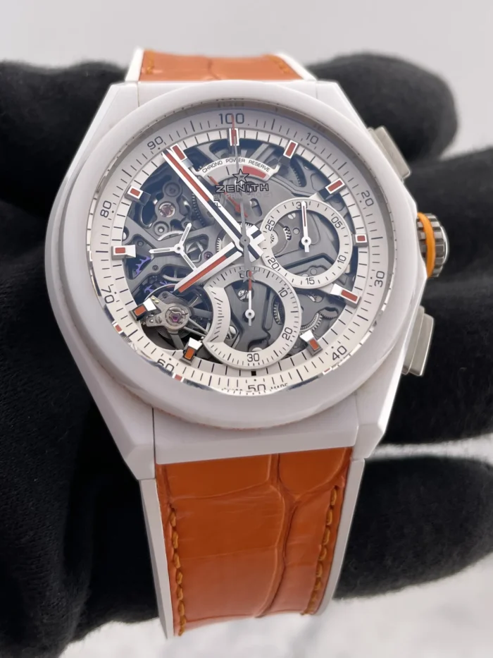 Zenith Defy El Premiro 21 Skeleton Dial on Leather Ref. 49.9003.9004 - Image 3