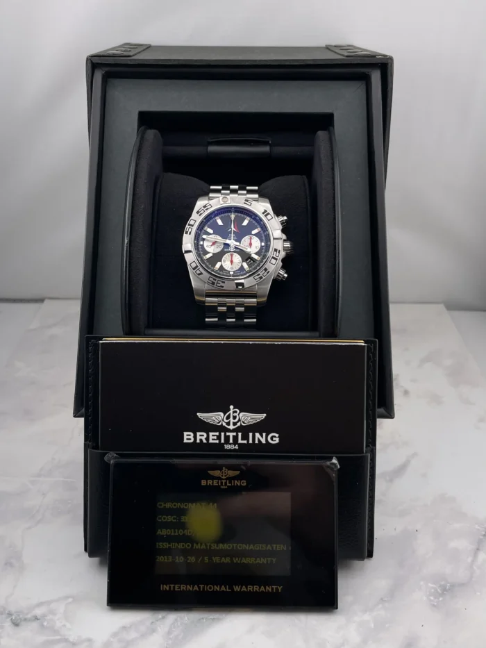 Breitling Chronomat Black Dial Ref. AB0110 with Card 2013 - Image 6