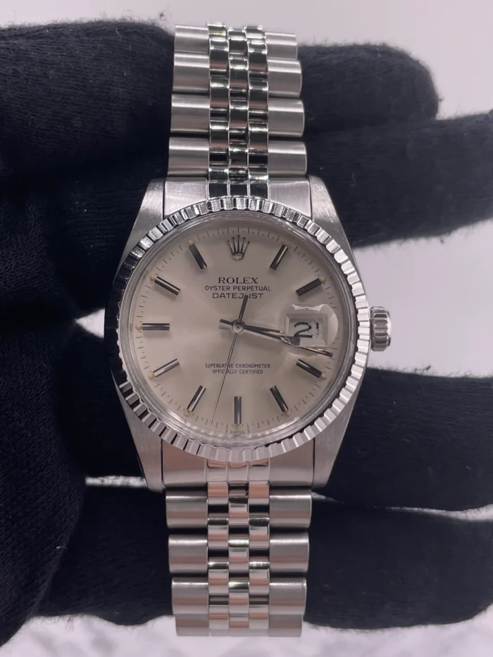 Rolex Datejust Silver Stick Dial on Jubilee Ref. 16030 - Image 2