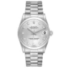 Rolex Datejust Silver Diamond Dial on President Ref 68246 with Papers 1991